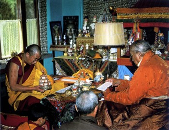 File:Dalai Lama Presents Mandala to Dilgo Khyentse Rinpoche.jpg