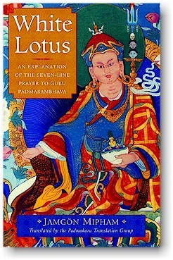 File:Gonpo Tseten Rinpoche White Lotus Cover painting of Guru Rinpoche.jpg